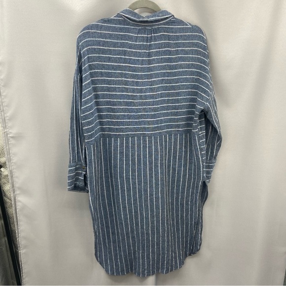 Anthropologie Akemi + Kin Strada Oversized Striped Longline  Popover Tunic Top - Picture 7 of 9